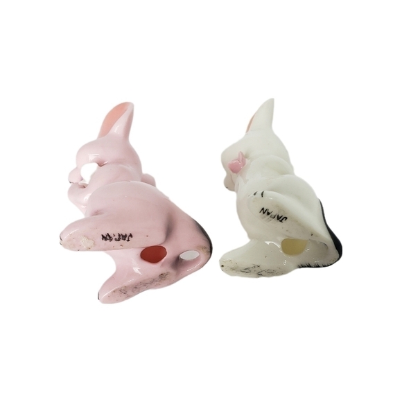 Vintage Japan  Set of Ceramic Mice Pink/white - Picture 6 of 10
